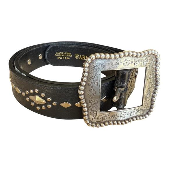 Ariat Accessories - Ariat Embossed Leather Western Belt Women size 36 Large